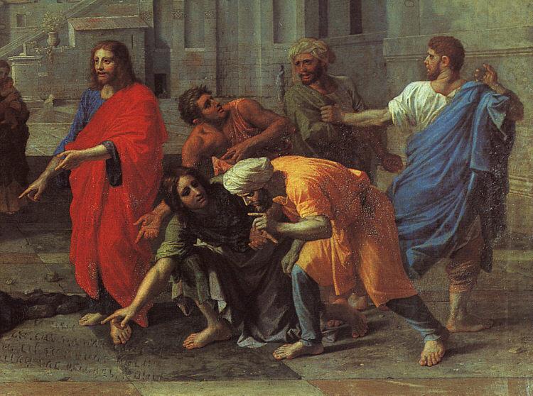 Nicolas Poussin Christ and the Woman Taken in Adultery Detail china oil painting image